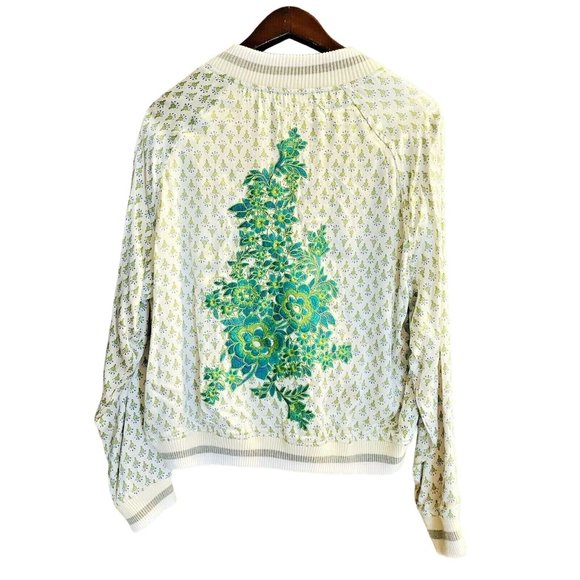 Anthropologie Jackets & Blazers - Anthropologie Tiny Editions Embroidered Viscose Zip Up Jacket Women’s  Medium